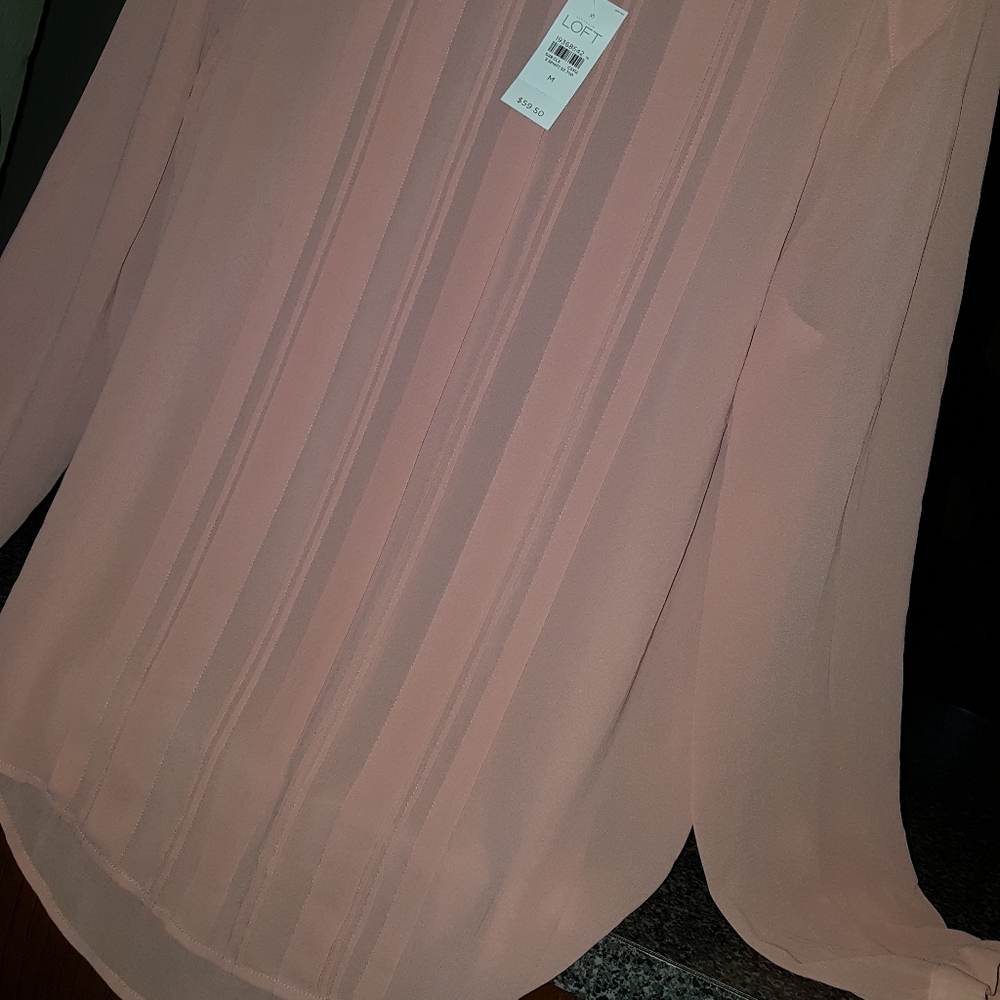 😍 Ann Taylor Loft Blouse sheer, Size Medium NWT - Picture 4 of 4